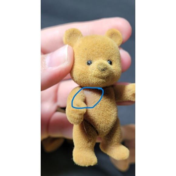 1980s Bear Family Simba Barenwald Baerenwald Calico dad mom baby felt animals - Picture 7 of 7